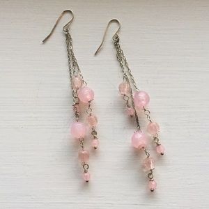 Pink & Silver Earrings